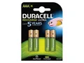Produktbild: 4 x Duracell Micro AAA Akku 850 mAh HR03 Ultra Rechargeable NiMH Battery