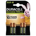 Produktbild: 4er Multipack Duracell StayCharged HR03 Micro (AAA)-Akku NiMH 900 mAh 1.2 V 4