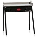 Produktbild: BBQ-Toro Gas Grilltisch und antihaftbeschichtete Grillplatte | 78 x 45 x 91 cm | Gusseisen Gaskocher 2 Brenner | Tischgrill für Camping, im Garten und auf der Terasse (Grilltisch mit Grillplatte)
