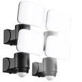 Produktbild: Luminea 4er-Set kabellose LED-Außenstrahler, PIR-Bewegungsmelder, 300 lm, IP44