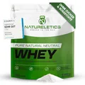 Produktbild: NATURELETICS GESCHMACKSNEUTRAL 1kg - Natürliches Premium Whey Protein aus Deutschland ohne Zusatz von Zucker, Süßstoffe, Aspartam & Sucralose - kohlenhydratarm – 22,6 % BCAA – Eiweißpulver