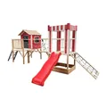 Produktbild: HOME DELUXE - Spielpark WUNDERLAND - Kiefernholz, 555 x 340 x 215 cm, zum Klettern, Rutschen, Buddeln I Kinderpark Outdoor Spielplatz Klettergerüst