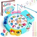 Produktbild: yoptote Angelspiel Spiele ab 3 Jahren- Angelspiel ab 4 Jahre Fische Angeln Spiel Kinder Spielzeug ab 3 Jahre, Angeln Brettspiel Game Set Geschenke für 3 4 Jährige, Musik und Pädagogischem Spielzeug