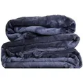 Produktbild: KH-Haushaltshandel Winter Bettwäsche Teddy Fleece Flausch Plüsch Nicky 135x200+80x80cm grau, uni