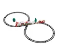 Produktbild: ECD Germany Weihnachtsfigur Weihnachtszug Set 22 Teile Weihnachtsbahn Spielzeugzug Kinder Deko Zug, Lokomotive Waggons Schienen Licht & Sound Eisenbahn für Weihnachtsbaum