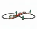 Produktbild: Weihnachtsbaum-Eisenbahn mit Lokomotive und Weihnachtsmann-Schlitten, 22-teilig