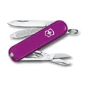 Produktbild: Victorinox Schweizer Taschenmesser, Klein, Classic SD, Multitool, Swiss Army Knife, Geschenk, 7 Funktionen, Klinge, Nagelfeile, Violett