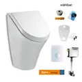 Produktbild: Urinal mit Deckel ROCA NEXO SOFTCLOSE 735364K Rohbau Set Siphon Druckspüler