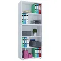 Produktbild: P & B Aktenregal, Weiß, Kunststoff, 4 Fächer, 70x178x37 cm, Arbeitszimmer, Büroregale, Aktenregale