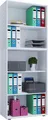 Produktbild: VCM Holzregal stehend | platzsparender Aktenschrank | Maße ca. B. 70 x H. 184 x T. 37 cm | Elegantes Regal stehend | Büroregal – Lona 5f