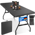 Produktbild: KESSER® Klapptisch Buffettisch Rattan Gartentisch 180cm Campingtisch klappbar