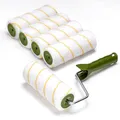 Produktbild: 5 x Colorus Gelbfaden Malerwalze Farbwalze 18cm | Für Wandfarbe u. Fassadenfarbe | Malerrolle mit Farbroller Bügel 8mm | Maler Farbrolle Malerset Wandfarbe streichen
