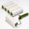 Produktbild: 5 x Profi Farbroller Malerroller Farbwalze Malerwalze Gelbfaden 18cm inkl. Bügel
