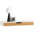 Produktbild: SoBuy Wandregal, Weiß, Natur, Holzwerkstoff, 60x8x25 cm, Wohnzimmer, Regale, Wandregale