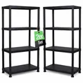 Produktbild: Ondis24 Steckregal 60 x 30 x 131 (H) cm, 4 Böden, Kunststoffregal, Schwerlastregal, bis zu 80 kg, Regal, Lagerregal (2 Stück)