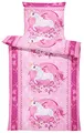 Produktbild: Einhorn Bettwäsche 135x200 cm Unicorn Pferd rosa pink Kinder Mädchen Microfaser