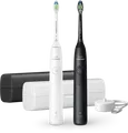 Produktbild: Philips Elektrische Zahnbürste HX7109/01 | Schallwellen | 2 Modi | Andruckkontrolle | Reiseetui | Schwarz-Weiss