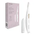 Produktbild: Panasonic ES-WR51 kompakter Body-Trimmer, Bikini-Trimmer, Haarentferner für Frauen, Damenrasierer, trocken, Batteriebetrieben, Epilierer, Körpertrimmer, Reinigungsbürste, Geschenk, Weiß