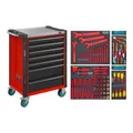 Produktbild: HAZET Werkstattwagen Assistent 179NX-7/70KV Schubladen, flach: 5 x 81 x 522 x 398 mm Schubladen, hoch: 2 x 166 x 522 x 398 mm Anzahl Werkzeuge: 70