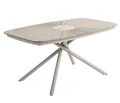 Produktbild: Dehner Gartentisch Barcelona, bis zu 6 Sitzplätze, 160 x 76 x 90 cm, Metall/Kunststoff, Hellbraun/Natur