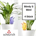 Produktbild: Scheurich Wasserspender Bördy S | 4er Set Lila/Orange | 90 ml Füllmenge | Bewässerungskugel klein mit Ton Fuß | Wasserspender Pflanzen und Blumen Terrakotta Stiel