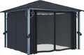 Produktbild: vidaXL Pavillon mit Vorhängen 300×300 cm Anthrazit Aluminium