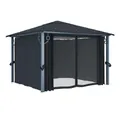 Produktbild: vidaXL Pavillon, Partyzelt mit Vorhängen 300×300 cm Anthrazit Aluminium