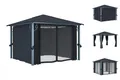 Produktbild: Pavillon Gartenzelt Mit Vorhängen 300x300 Cm Anthrazit Aluminium
