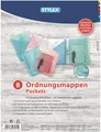 Produktbild: Ordnungsmappen Set A4  8- teilig 4x farbige Mappen + 4x Einsteckhüllen Stylex