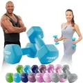 Produktbild: Miweba Sports Neopren Hantelset NKH100 | 𝐏𝐫𝐨𝐟𝐢 Hantel - Hexagon Hanteln Set - Kurzhanteln - Kurzhantel Set - Gymnastikhanteln - Hantel Set - Dumbbell - 0,5-10 Kg (2X 8.0 kg, Türkis)
