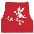 Produktbild: Shirtracer Schürze - Kochschürze - Damen 1 - Küchen Fee - 85x69 - Rot - männerschürze küchenschürze koch küche kochschürzen weihnachtsschürze kochschuerze kochen küchenfee männerschürzen