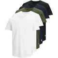 Produktbild: JACK AND JONES JACK&JONES Herren T-Shirt, 5er Pack - JJENOA, kurzarm, Rundhals, Baumwolle, einfarbig