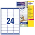 Produktbild: Avery L7159 – 15 Stück 360 Etiketten Kunstdruck Laser 63,5 x 33,9 mm weiß