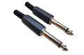 Produktbild: 2 x 2-polig 6,35 mm mono Klinkenstecker zum Löten Aux Stecker Hobby-Aux-Stecker