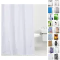 Produktbild: Sanilo Duschvorhang, viele schöne Duschvorhänge zur Auswahl, hochwertige Qualität, inkl. 12 Ringe, wasserdicht, Anti-Schimmel-Effekt (Weiß)
