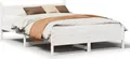 Produktbild: vidaXL Massivholzbett ohne Matratze Weiß 135x190 cm Kiefernholz
