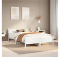 Produktbild: vidaXL Bett, Massivholzbett ohne Matratze Weiß 135x190 cm Kiefernholz