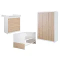 Produktbild: roba Kinderzimmerset 'Gabriella', 3tlg, bicolor, inkl. Bett ca. 70x140cm, Wickelkommode mit 3 Schubladen, Schrank 3-türig