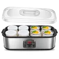 Produktbild: Joghurtbereiter, Griechische Joghurtmaschine mit 8 Gläsern/Deckeln, One-Touch-Display: Perfekt für organische, gesüßte, aromatisierte, einfache oder zuckerfreie Optionen für Babys, Kinder und Parfaits
