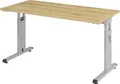 Produktbild: HAMMERBACHER Schreibtisch Schreibtisch C-Fuß 140x67cm Asteiche/Silber