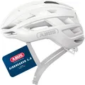 Produktbild: ABUS Rennradhelm AirBreaker 2.0 - leichter Fahrradhelm mit Fokus auf Belüftung, Aerodynamik, icherheit und Komfort für professionellen Radsport - für Frauen und Männer - weiß, Größe M (54-58 cm)