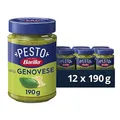 Produktbild: Barilla Pesto alla Genovese 12x190g | Glutenfreie Italienische Pasta-Sauce mit 100% italienischem Basilikum aus nachhaltiger Landwirtschaft und Parmigiano Reggiano, Nudel-Soße, grünes Pesto Verde
