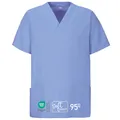 Produktbild: EXNER Medizinischer Schlupf-Kasack, OP-Kasack, Unisex, für Krankenpflege, Altenpflege, Farbe Light Blue, Größe 7XL