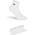 Produktbild: Fila Kurzsocken UNISEX QUARTER PLAIN SOCKS (6-Paar) mit Logo-Schriftzug weiß 35-38