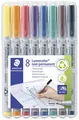 Produktbild: Staedtler Folienstift Lumocolor 316 WP8 Blau, Braun, Gelb, Grün, Orange, Rot, Schwarz, Violett