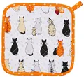Produktbild: Ulster Weavers Topflappen Cats in Waiting, (Set, 1-tlg., 1-teilig), 1x Topflappen hitzebeständig wattiert Pfannen Untersetzer ca.21x21cm