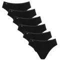 Produktbild: Sloggi Damen Slips 24/7 Cotton Tai Slip 8301QG66 6er Pack, Farbe:Schwarz, Wäschegröße:46, Artikel:-0004/04 black