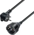 Produktbild: Cee 7/7 Flachstecker --Verlängerung Kabel mit Winkelstecker nur 10 mm dick, passt perfekt hinter alle Möbel, 3,0 m, schwarz