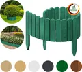 Produktbild: Floranica Rollborder Beeteinfassung 100 x 20 cm Grün Flexibler Holzzaun Deko für Gartenzaun Rasenkante Umzäunung Gartenzaun für Rasenflächen