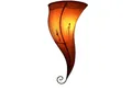 Produktbild: Marrakesch Orient & Mediterran Interior Wandleuchte Wandlampe Suma Orange, marokkanisch Boho Lederlampe H 60cm, Handarbeit